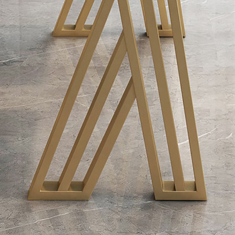 Table à manger à barres de bar à pierre blanche glam