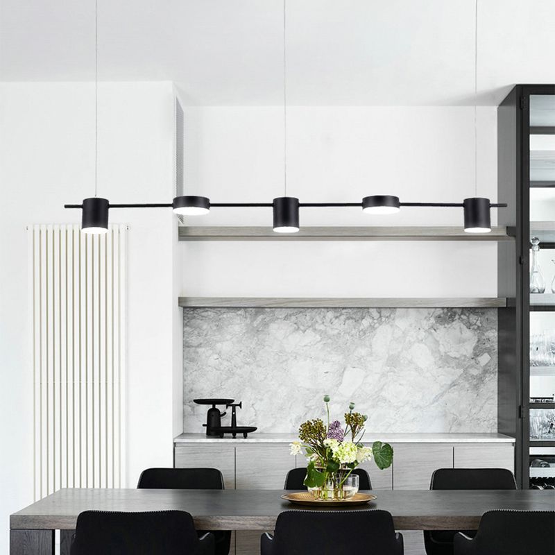 Luci a sospensione dell'isola cilindro Ultra-Contemporanea Isola Acrilico Luci a sospensione per ristorante