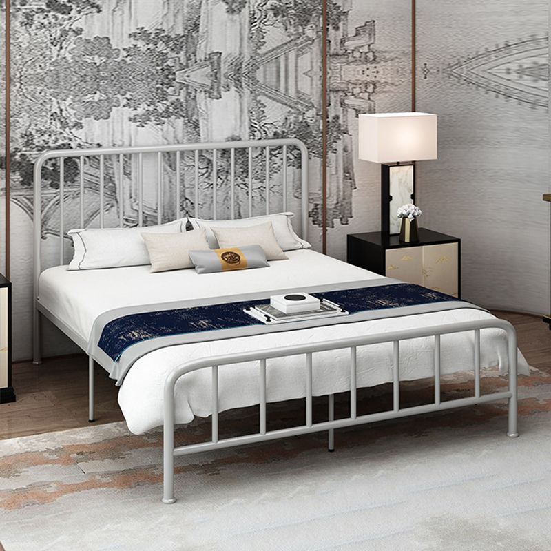 Modern Slat Bed Spindle Metal Open-Frame Bed with Custom Gold Legs