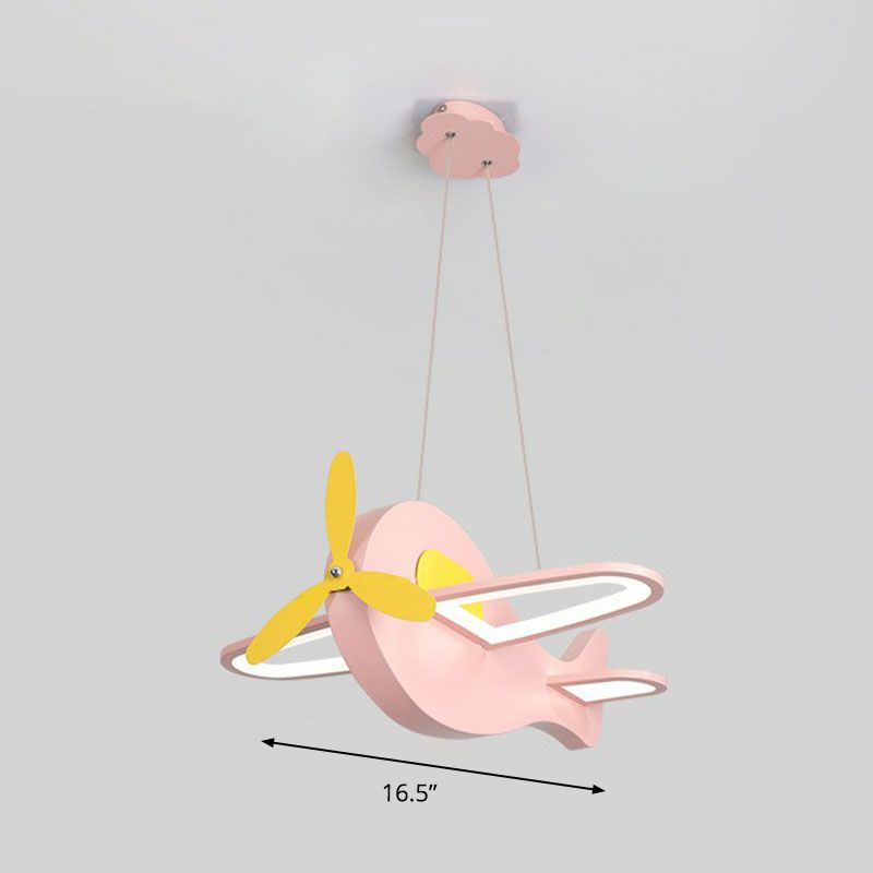 Lustre en forme d'avion Light Light Light Kids Style Acrylique chambre LED Light