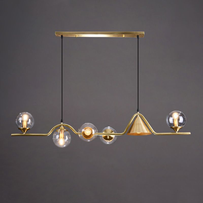 Contemporary Style Spherical Island Lighting Ideas Glass Island Lights