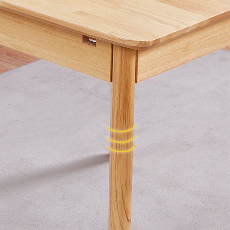 Modern Dining Table Extendable Solid Wood Dining Table for Dining Room