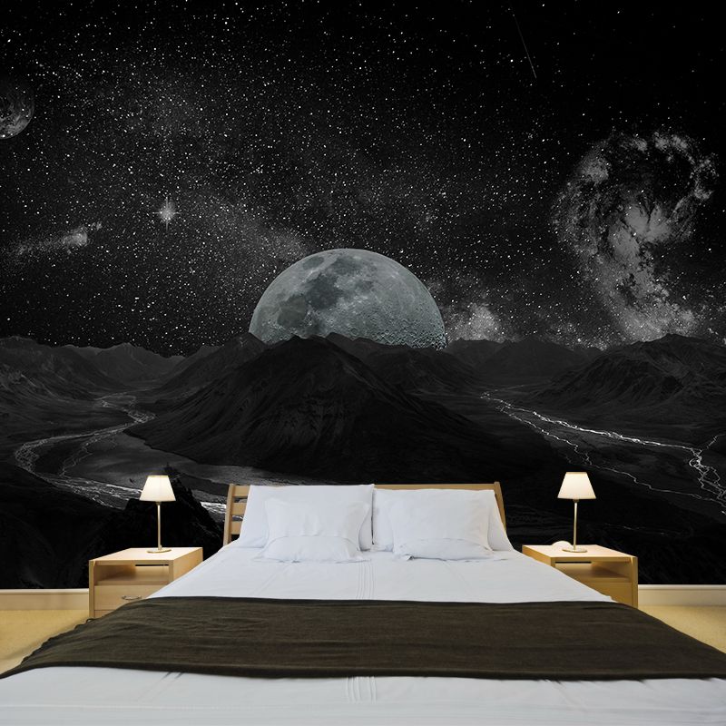 Dark Universe Wall Mural Modern Starry Sky Bedroom Living Room Wall Covering