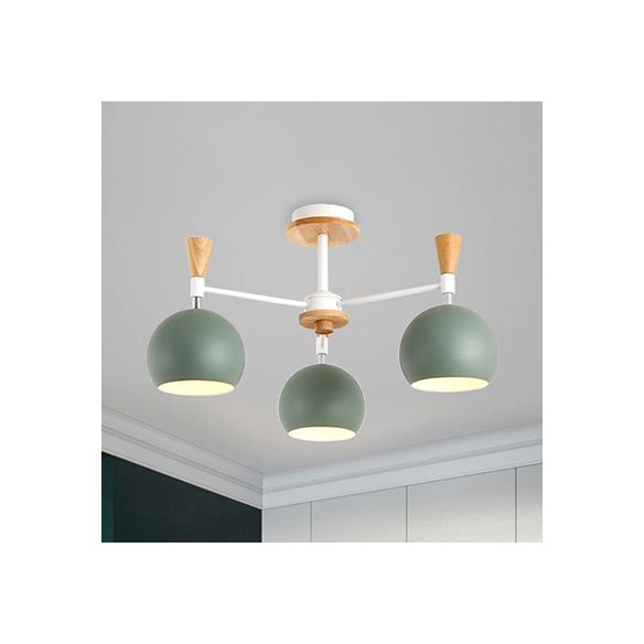 Chandelier suspendu moderne avec des bulbes de dôme 3 bulbes pendants suspendus pour salle à manger