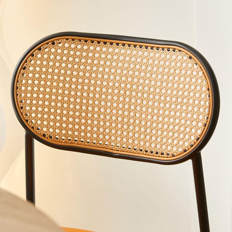 Industrial Style Open Back Upholstered Home Dining Side Chair