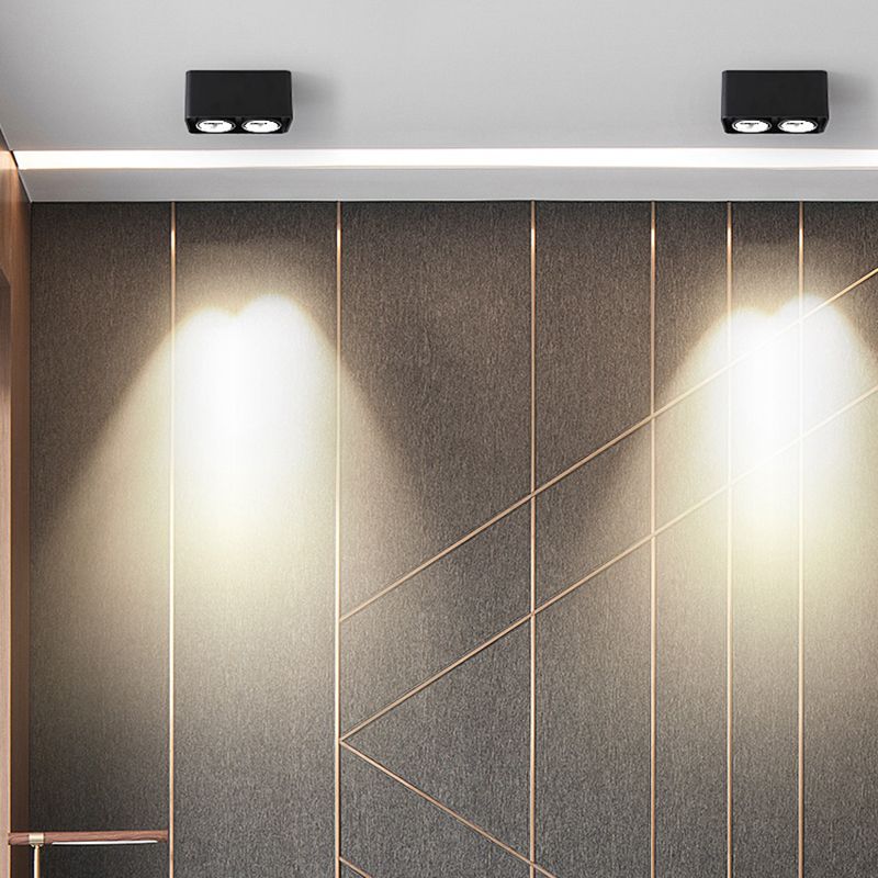 Geometry Shape LED Ceiling Lamp Modern Simple Style Aluminium Flush Mount for Aisle