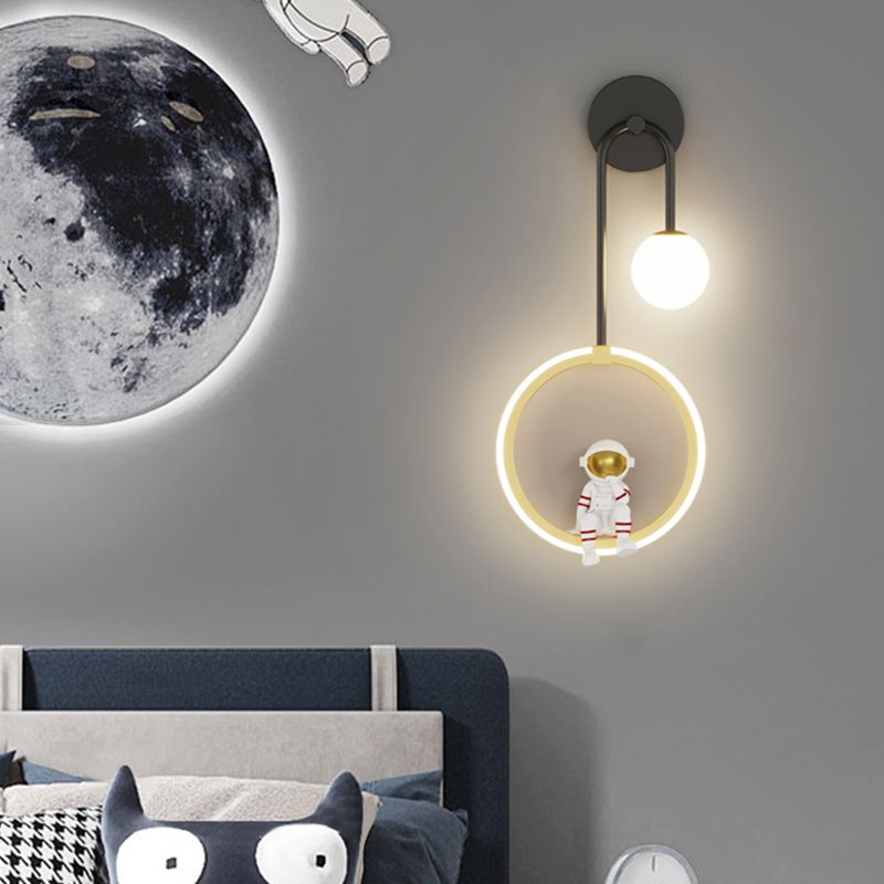 Metal Wall Mounted Lamp Modern LED Sconce Light Fixture for Kids Bedroom