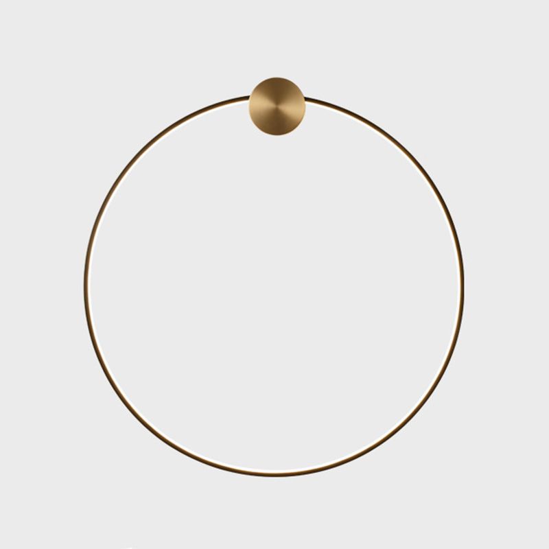 Metal Round Shape Wall Mount Lighting Modern Style 1-Light Wall Mounted Light Fixture