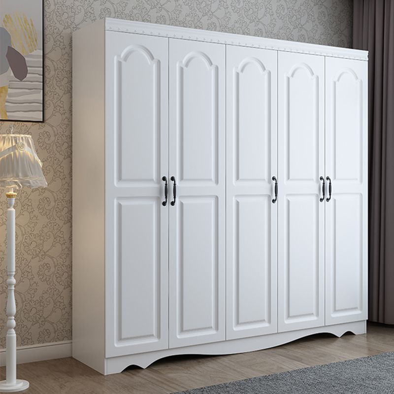 White Engineered Wood Wardrobe Closet Modern Wardrobe Armoire