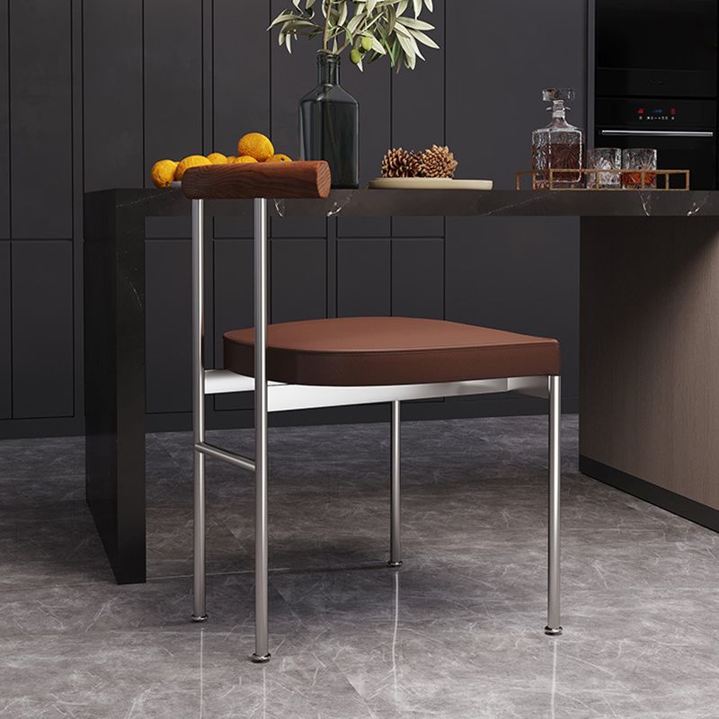 Ensemble de chaises en métal de style contemporain, chaise d'appoint de cuisine à dossier ouvert pour usage domestique