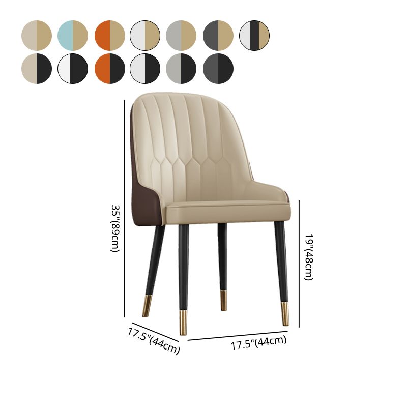 Ensemble de chaises en métal de style scandinave, chaises Parsons pour salle à manger et cuisine