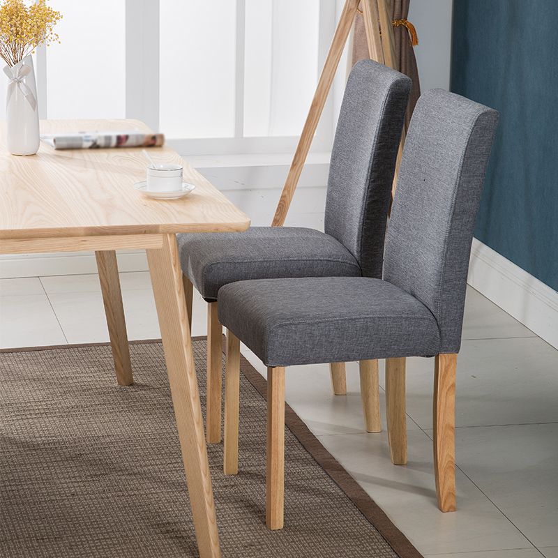 Contemporary Home Side Chair Parsons Back Upholstered Wood Dining Room Chair