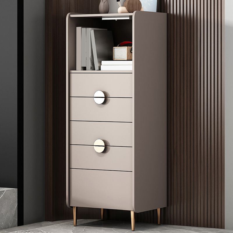 Modern Rectangle Chest Wood Straight Legs Side Cabinet with Drawer