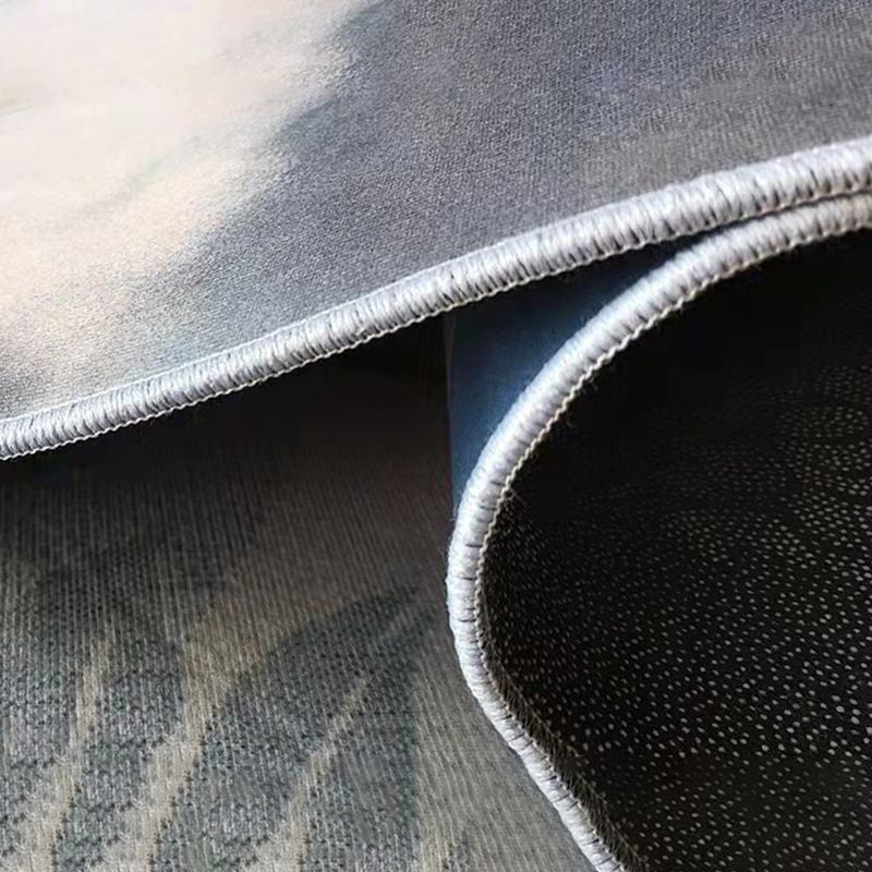 Dark Gray Modern Rug Polyester Geometric Scheme Rug Washable Rug for Drawing Room
