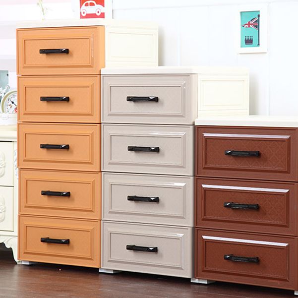Vertical Plastic Lingerie Chest Modern Style Storage Chest with 5 Drawers