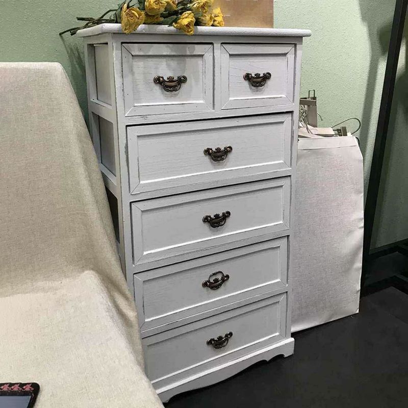 Coastal Storage Chest Dresser Solid Wood Storage Chest with 4/5/6 Drawers