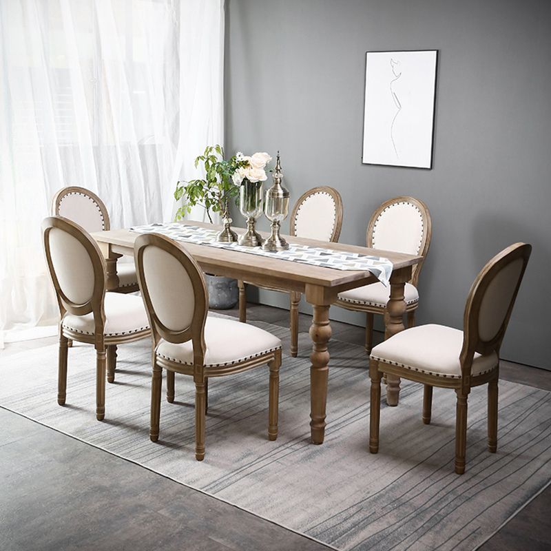 Mesa medieval moderna de madera de pino, mesa antigua rectangular para interiores con 4 patas