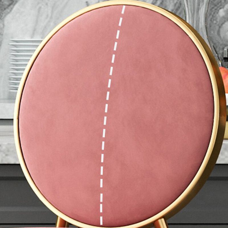 Nordic Style Bar-stool Round Counter Bar Stool with Metal Legs