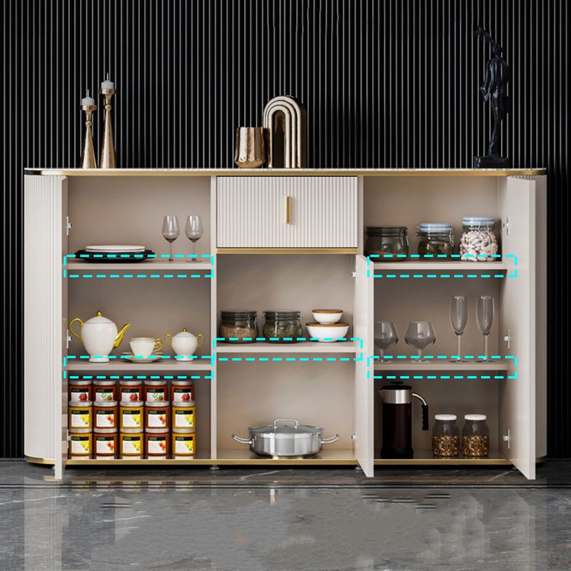 Glam 1 Drawer Sideboard Sintered Stone Top Sideboard for Living Room