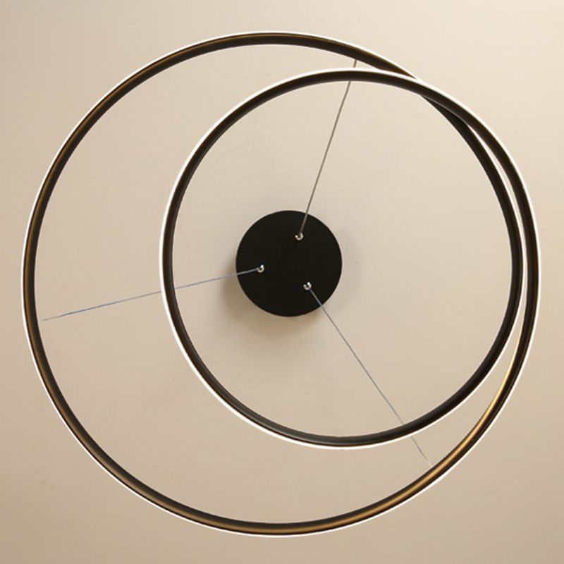 Modern Minimalist LED LED Light Light Alluminio Lampada appesa lineare con ombra acrilica