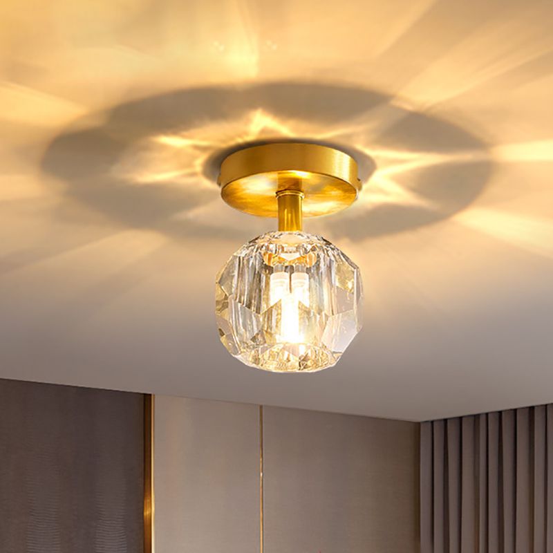 Luminaire monté au plafond de style simplicité en cristal de lumière montée au plafond d'allée globale