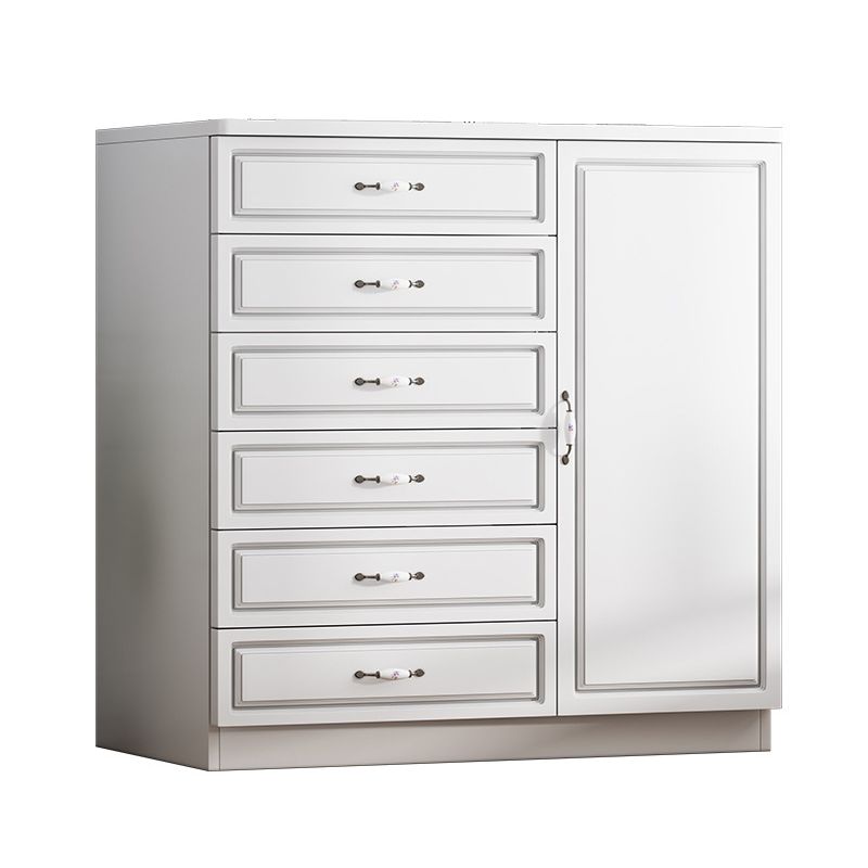 Contemporary Wood Accent Cabinet with Drawer Rectangle Accent Chest