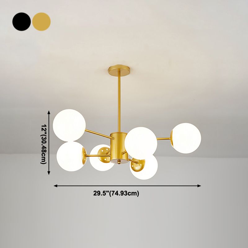 Globe Pendant Lights Modernism Glass Pendant Lighting Fixture for Living Room