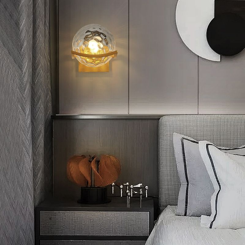 Lámparas de pared de bola de estilo modernas de vidrio 1 lámparas de pared ligeras