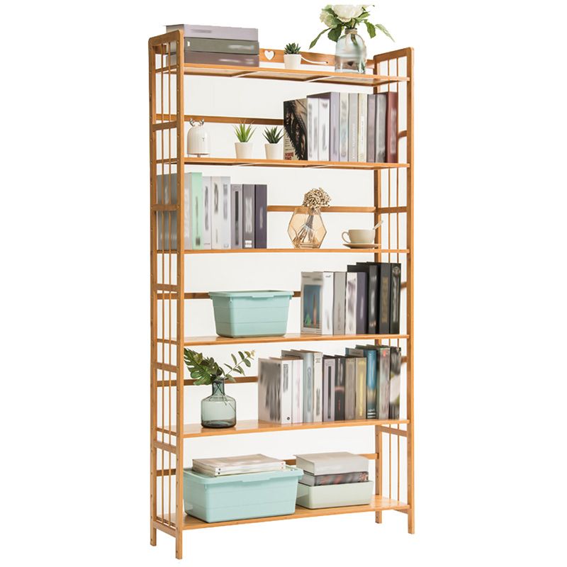 Modern Open Back Standard Bookshelf Engineered Wood Bookcase for Study Room
