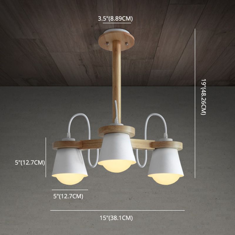 Modern Ceiling Pendant Wood Light Indoor Bedroom Shop Hotel Foyer Light