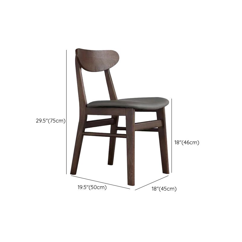 Solid Wood Side Chair Open Back Contemporary Kitchen Dining Chair