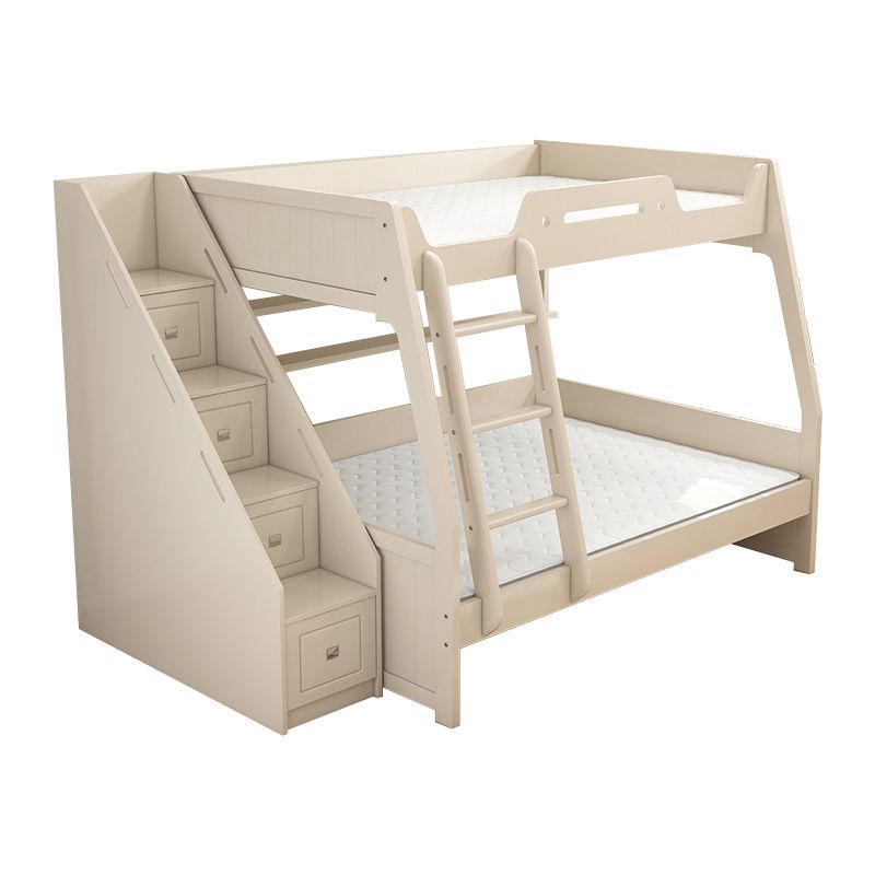 Solid Color Wood Bunk Bed Modern No Distressing Mattress Included Bunk Bed