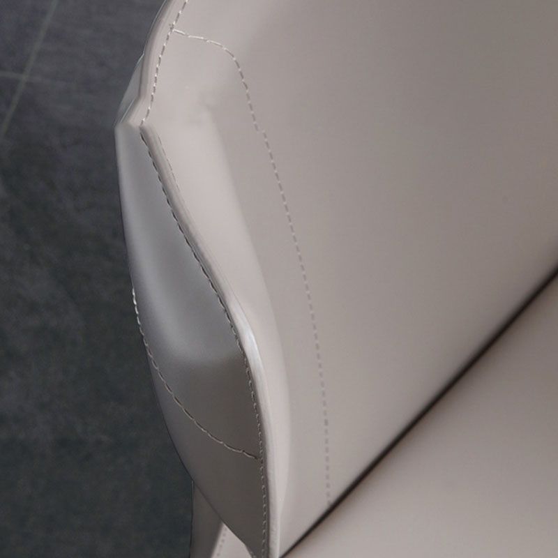 Contemporary Style Chair Armless Wingback Side Chair with Metal Legs for Home