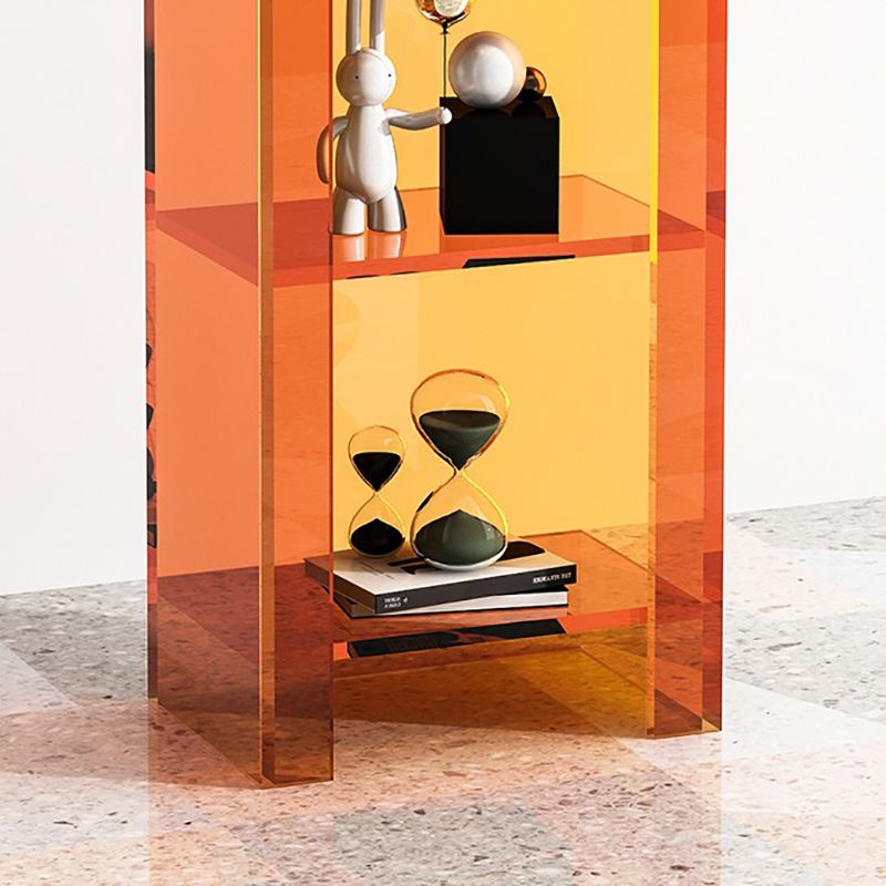 9.84"W Bookshelf Acrylic Glam Style Closed Back Bookcase for Office and Study Room