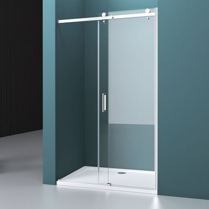 Semi Frameless Tempered Glass Shower Door Single Sliding Shower Door