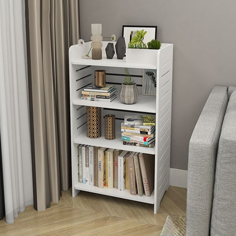 11.81"W Bookcase Contemporary Style Pure White Bookshelf for Home Office