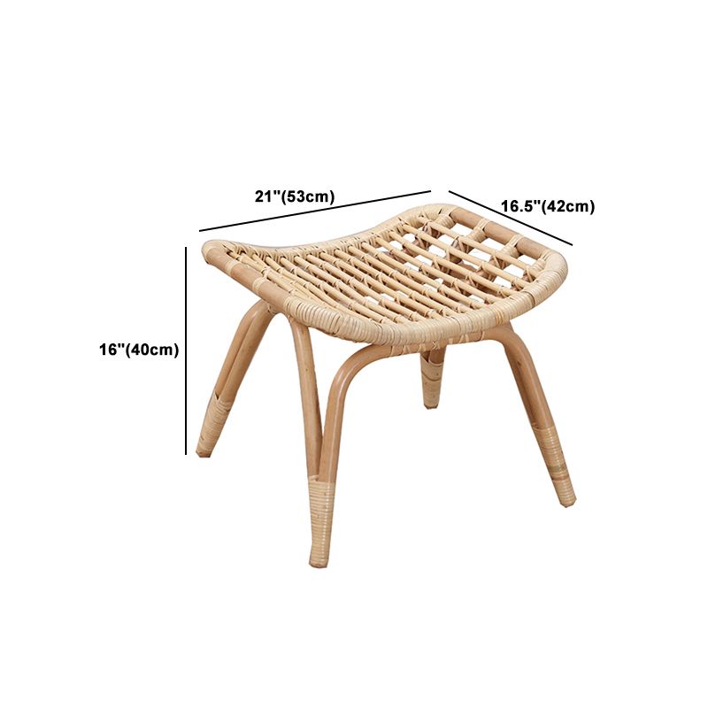 Contemporary Wicker Rocking Accent Chair Natural Rocker Chair Spindle