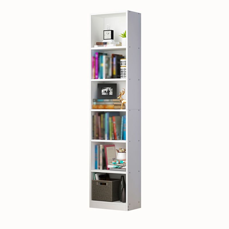 Modern Style Bookcase Closed Back Rectangular Shelf Bookcase for Study Room