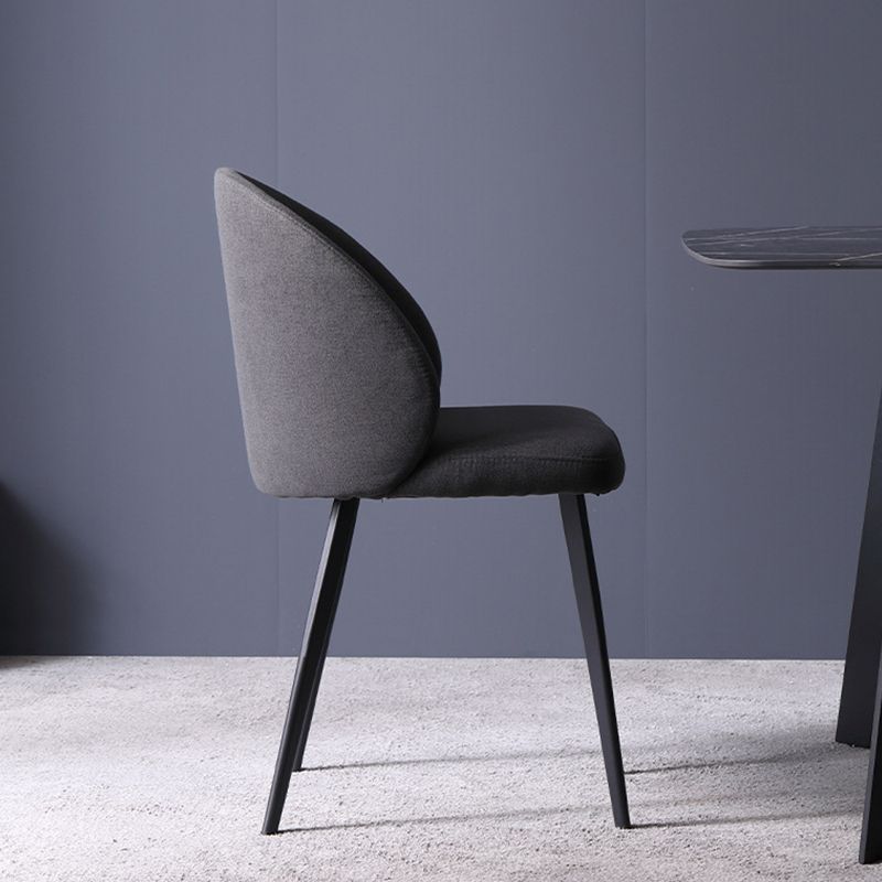 Contemporary Kitchen Dining Side Chair Upholstered Dining Chair in Grey
