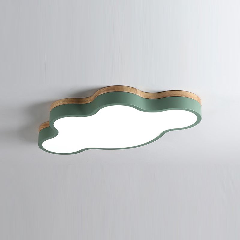 Nordic Simple Flush Ceiling Light Colorful Cloud LED Flush Mount Lighting for Bedroom