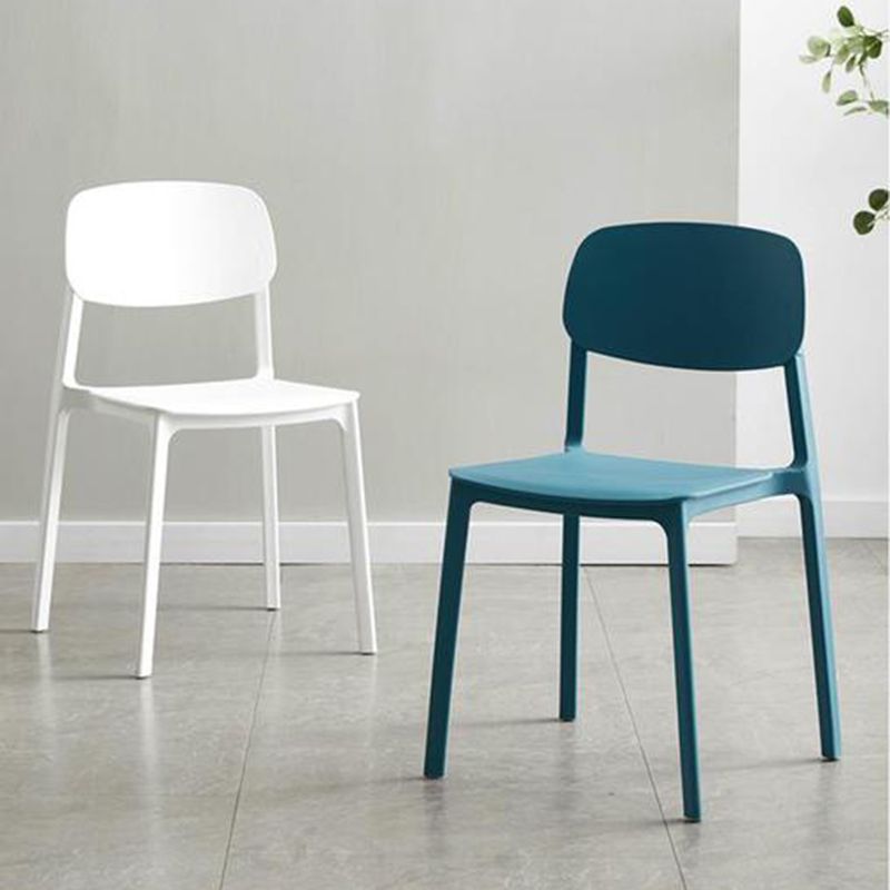 Home Dining Room Side Chair Low Back Plastic Stack Dining Chair