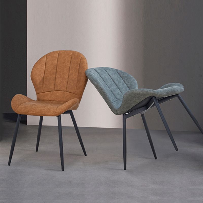 Metal de la cocina del estilo nórdico que cena la silla Wingback que cena las sillas laterales sin brazos