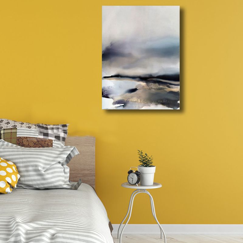 Irregular Abstract Wall Decor Modern Art Canvas Textured Painting in Light Color