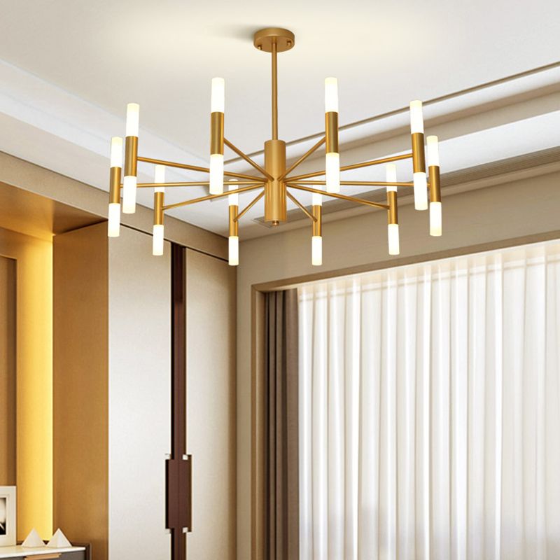 Modern Style Sputnik Chandelier Metal Suspension Light for Living Room Dining Room