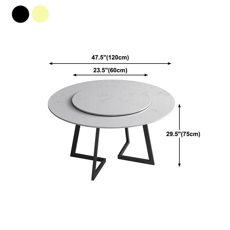 Traditional Luxury Dining Table White Marble Round Dining Table for Home