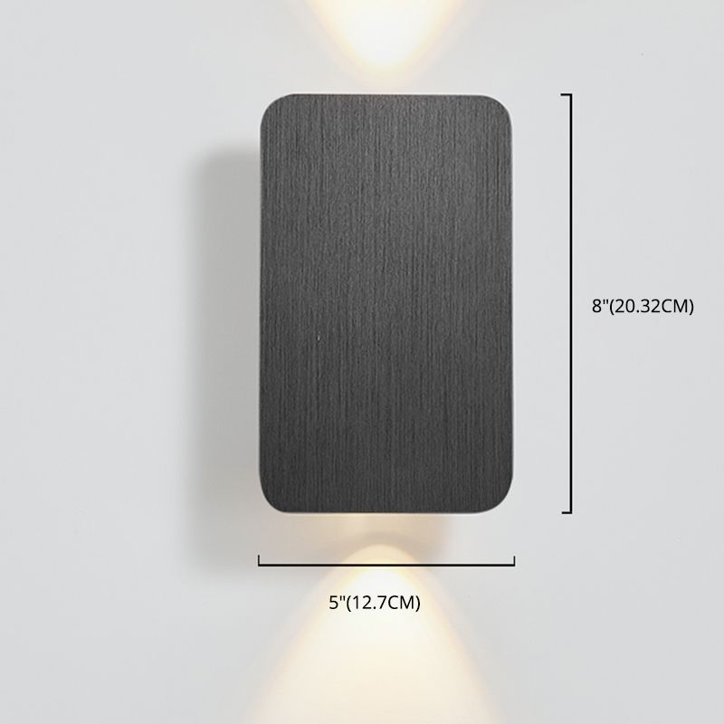 Aluminum Rectangular Wall Light Sconces Postmodern 2 Lights Sconce Light Fixtures for Living Room