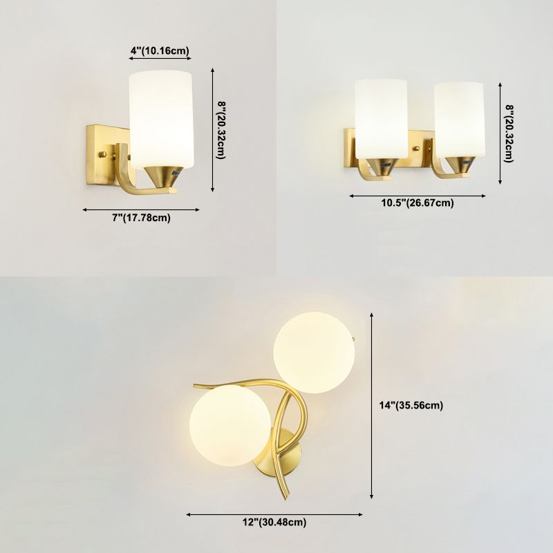 Unico illuminazione da parete in stile moderno in stile moderno 2 luci luci sconde in oro