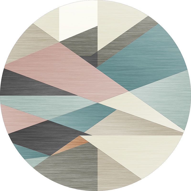 Nordic Geometric Indoor Rug Simple Polyester Carpet Washable Rug for Bedroom Decoration