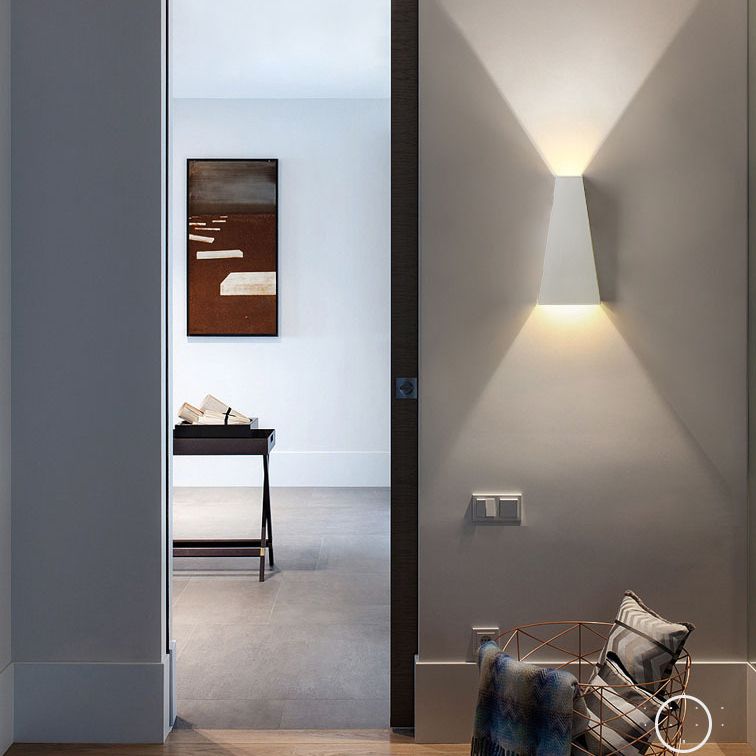 Modern Geometric Wall Mount Lighting Metallic Wall Mounted Lighting for Living Room