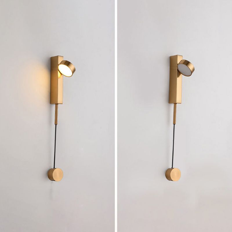 Metal Cylinder Wall Mounted Lamps Modern Style 1 Light Wall Lighting Fixtures